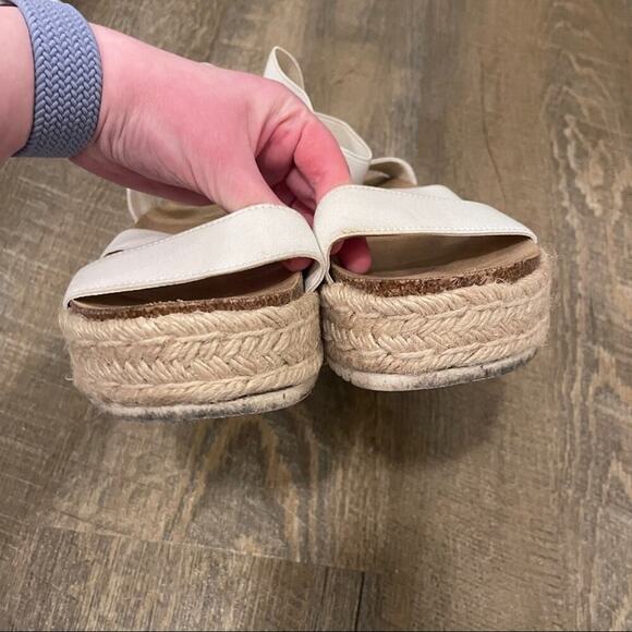 Spirit Gigi White Strap Platform Espadrille Sandals Size 7 - Picture 2 of 10